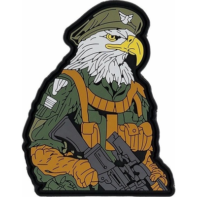 101INC nášivka 3D plastová DANGEROUS EAGLE velcro