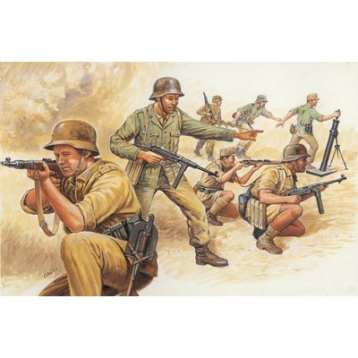 ITALERI Model Kit figurky 6076 WWII GERMAN AFRIKA CORPS 1:72