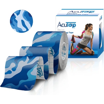 Acu top Kineziologický tejp modrý maskáčový 5 cm x 5 m