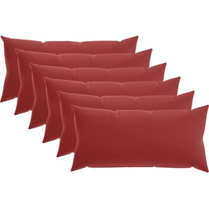vidaXL Калъфка за възглавница 6 pcs HEERLEN Виненочервен 40 x 80 cm (910055)