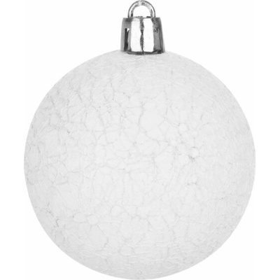 MagicHome Vánoční koule, 10 ks, bílé, na vánoční stromek, 6 cm