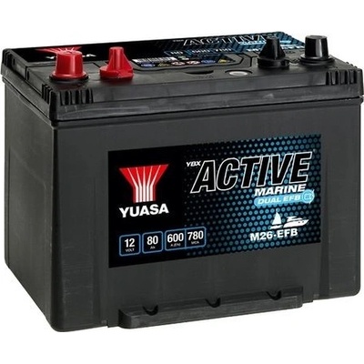 Yuasa YBX Active Marine Dual EFB 12V 80Ah 600A M26-EFB