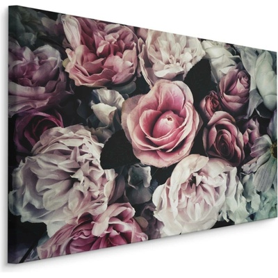 Plátno Růžové Květy Ve Stylu Vintage Varianta: 70x50