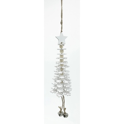 H&L Závěsný Vánoční stromek natural 30cm vločka DH8001000