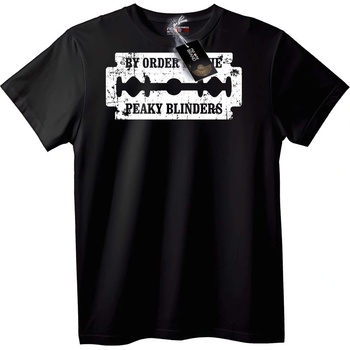 NOONEBRAND Тениска Peaky Blinders Бръснарско Остриe - L, Black