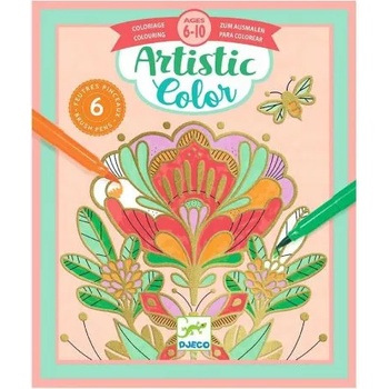 DJECO - Творчески комплект за рисуване с флумастери - Цветя (DJ09477)