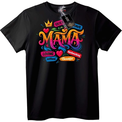 NOONEBRAND Мама Кралица Т-Шърт - XS, White