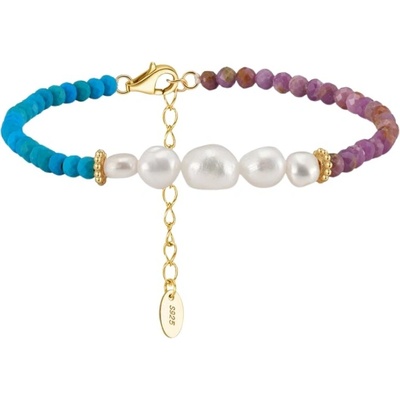 Majya stříbrný náramek EMILIA pozlacený 11143