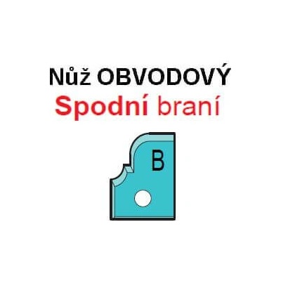 VBD pro VP-75 - Profil B obvodový, Spodní braní (1ks)