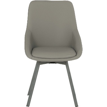 Carmen Трапезен стол wigan 2 силиконова кожа - сив 43 (3532137)