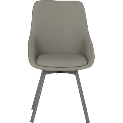 Carmen Трапезен стол wigan 2 силиконова кожа - сив 43 (3532137)