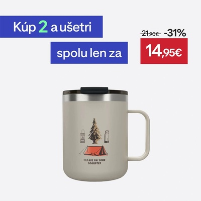 Quechua termohrnček 900 antikoro 350 ml béžový
