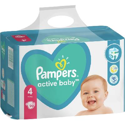 Pampers Бебешки пелени Pampers - Active Baby 4, 90 броя (1100004127)