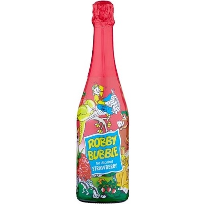 Robby Bubble Strawberry sýtený nealkoholický nápoj ochutený 0,75 l