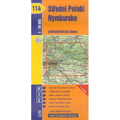 1: 70T114-Střední Polabí, Nymbursko cyklomapa