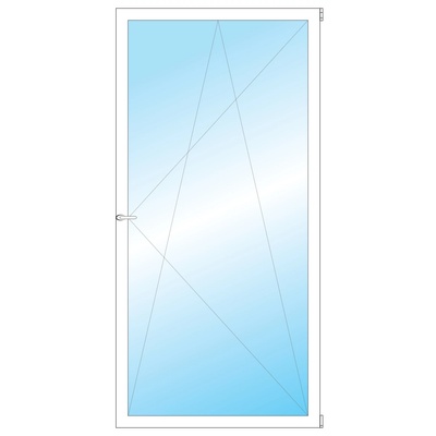 OKNA HNED Plastové okno 104x205 cm bílé otevíravé a sklopné pravé