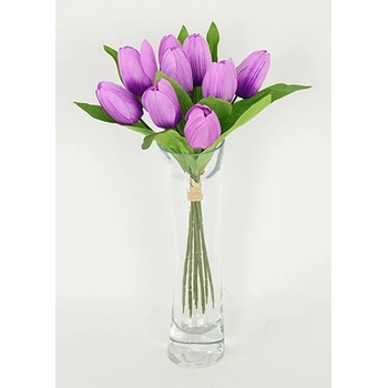 Autronic Puget tulipánů, 9 hlaviček, umělá květina, barva fialová