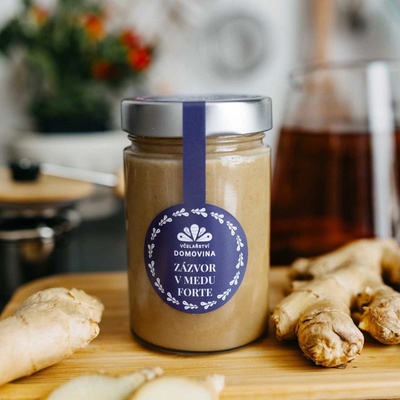 Včelařství Domovina Zázvor v medu FORTE 400 g – Zboží Dáma