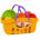 TECHNOK Basket Grocery Set For Shopping Vegetables, Fruits Pink 5354