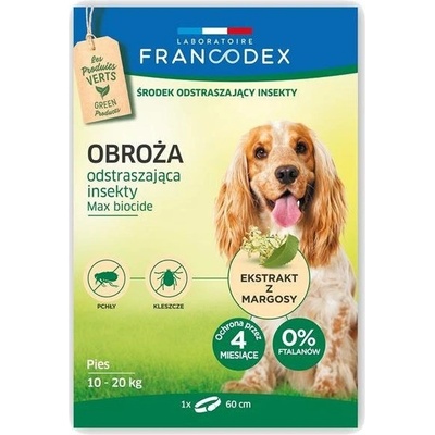 Francodex Obojok odpudzujúci hmyz pre stredne veľké psy 60 cm
