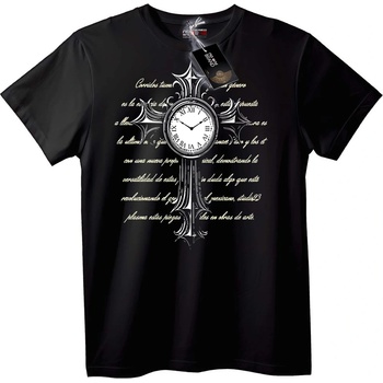 NOONEBRAND Тениска Кръст Часовник - XL, Black