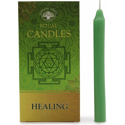 Green Tree Ritual Candles Healing 10 ks 12 x 10 cm