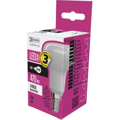 Emos LED žiarovka Classic R50 6W E14 neutrálna biela