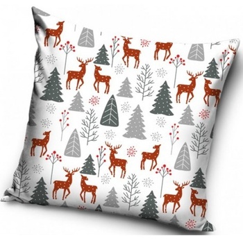 Tiptrade Vianočný vankúš zimný les 40x40