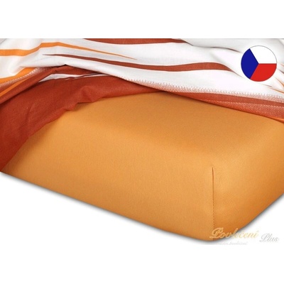 Dadka Jersey prostěradlo karamel 140x200x20