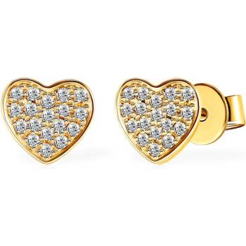 Image 1 of SAVICKI Heart обеци: жълто злато. диаманти