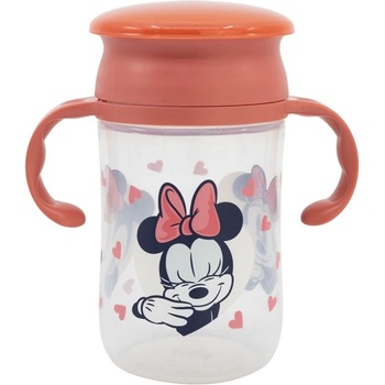 Stor Тренировъчна чаша Stor - 360°, Minnie Mouse Heart Full, 395 ml (13314)
