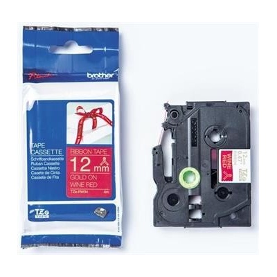 Brother TZe-RW34 vínově červená / zlatá 12mm