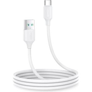 JOYROOM Кабел с гумирана оплетка за устройства с USB-C порт (100 см) - Joyroom Lost Lasting USB-A to USB-C Cable 3А (бял) (А9)