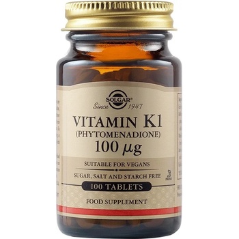 Solgar Vitamin К1, 100 mcg, 100 таблетки, Solgar