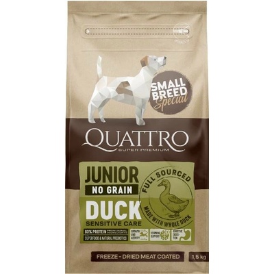 Quattro Junior SB bez obilovin s Kachnou 1,5 kg