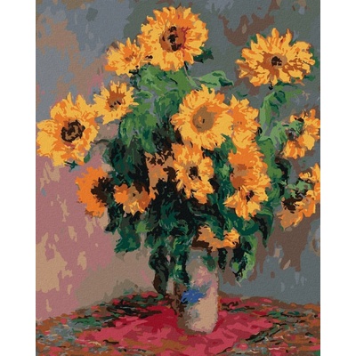 Zuty Malování Podle Čísel Slunečnice Claude Monet 80 x 100 Cm Plátno 8596530102984