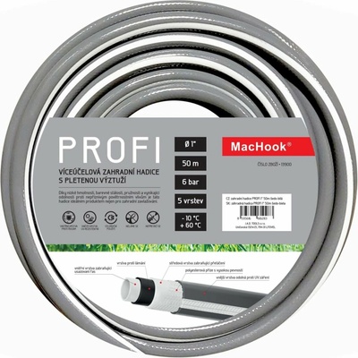 MacHook 13900 Profi 1" 50m šedo-biela