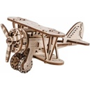 Wooden City 3D mechanické puzzle Dvojplošník 63 ks WR304