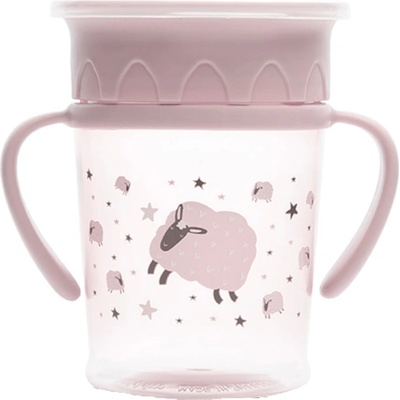 Lorelli Неразливаща се чаша с дръжки Lorelli My Friend - 360°, 275 ml, розова (10230520005)