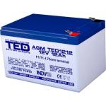 TED Electric Оловна Батерия TED ELECTRIC, 12V, 12Ah, 152/ 98/ 96 mm, AGM (TED-12V-12-AGM) - cybertrade
