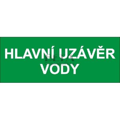 Fotoluminiscenční samolepka Hlavní uzávěr vody 210 x 100 mm Varianta: Samolepící fotoluminiscenční zpěněné PVC