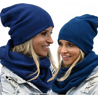 Fashionweek dámský zimní set čepice a šála ZIZI-K6 Modrá