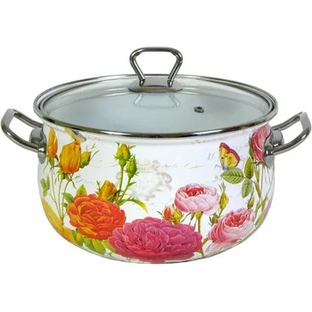 Image 1 of Емайлирана тенджера със стъклен капак лукс 3.8л (587568656986)