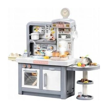 LEAN Toys Dream Kitchen For Children Lights Sounds Steam Accessories Gray