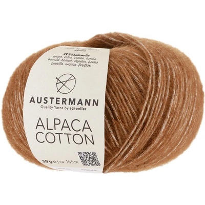 Austermann ALPACA COTTON - 51% alpaka, 49% bavlna - Ručně pletací příze Barva: 002 - Haselnuss