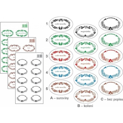 Samolepky na kořenky 25x14cm