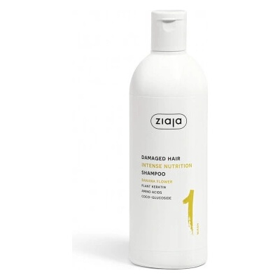 Ziaja Plant Essentials Banana Flower vyživující šampon pro poškozené vlasy 400 ml