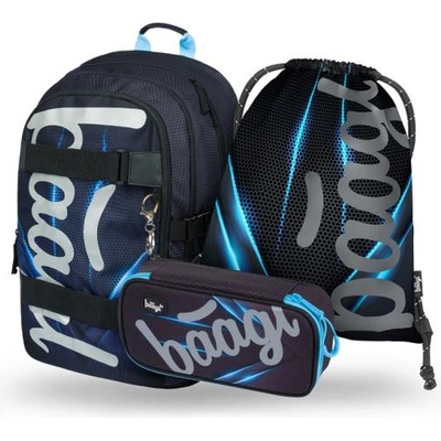Baagl СЕТ 3 Skate Bluelight: раница, несесер, торбичка