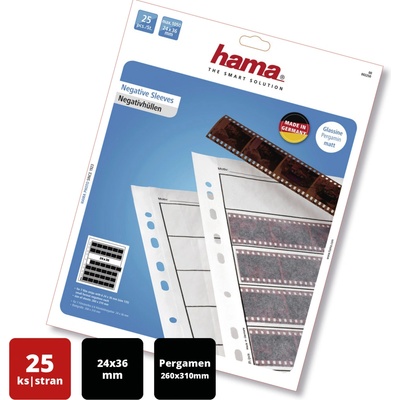 Hama obal na negativ, 24x36 mm, pergamen matný, 260x310 mm, 25 ks