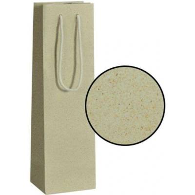 Papírová taška na víno recyklovaná Livorno 120x100x410 mm